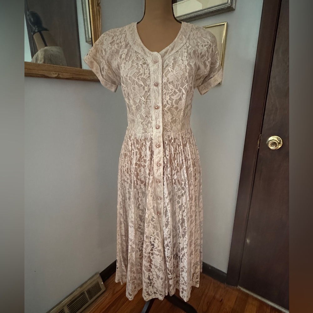 Gorgeous, Rare 1940s/1950s CHD Robbins Originals Vintage Lace Dress
